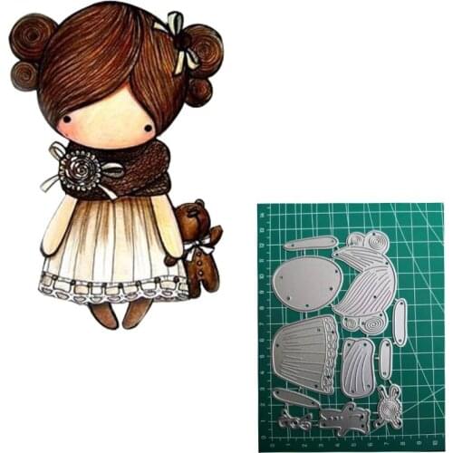 Gril Doll New Dies For 2020 Metal Cutting Dies Embossing Scrapbooking Stencil Craft Cut Dies