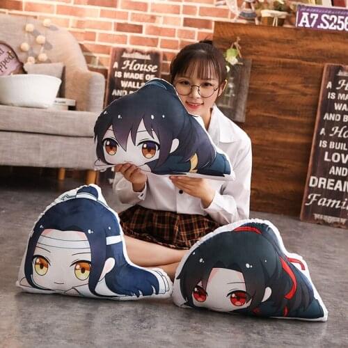 50cm Mo Dao Zu Shi Plush Doll Pillow Wei Wuxian LanWangji Cartoon Figure Bolster Pillow Fans Gift Anime Around