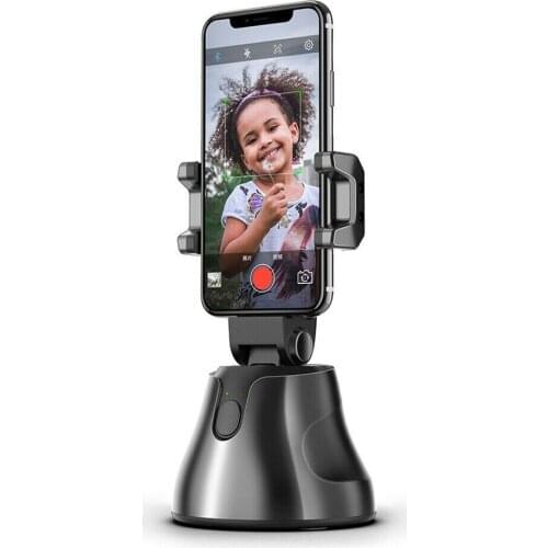 Portable All-In-One phone Auto Selfie Stick 360° Rotation Auto Face Tracking Stand Vlog Youtube Video Record Camera Phone Mount