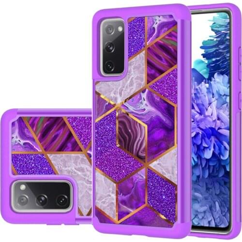 Shockproof Case For Samsung Galaxy S20 FE Plus Note 20 Ultra S10 S10E S9 S8 S7 A10E A20 A30 A51 A71 5G Painted Marble Phone Case