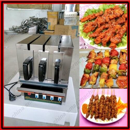 Factory direct 3 line drawer type barbecue oven roasted mutton string and commercial skewers barbecue oven