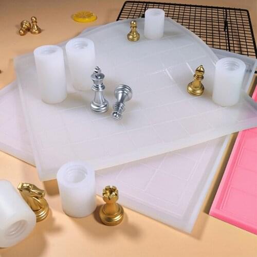 Handmade Game Epoxy Resin Mold International Chess Silicone Mould DIY Crafts Making Tool