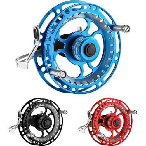 Fishing Reel Front-Roller Hollow Fly Reel Aluminum Fly Alloy Fishing Reel Hand-Changed Fishing Reel Fishing Wheel Accessory