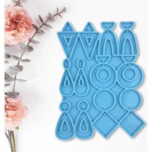 Earrings Epoxy Resin Mold Ear Studs Dangle Casting Silicone Mould DIY Crafts Jewelry Pendants Making Tool