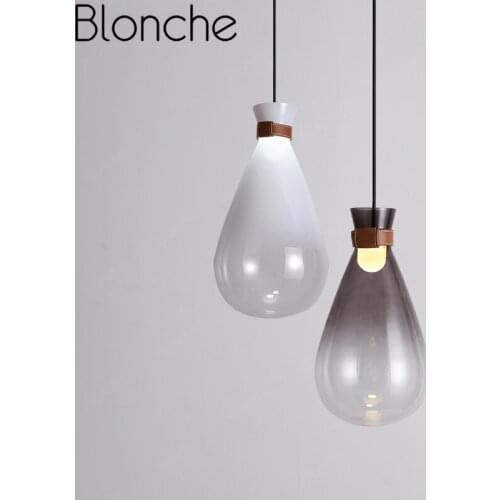 Modern Pendant Lights Led Hanging Lamp for Home Decor Living Room Bedroom Glass Lighting Bottle Shape Fixtures Art Luminaire