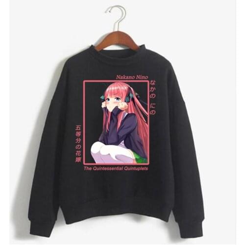 Harajuku Anime Nino Sweatshirt Kawaii The Quintessential Quintuplets Printed Women Streetwear Casual Sweatshirts Hoodie Women