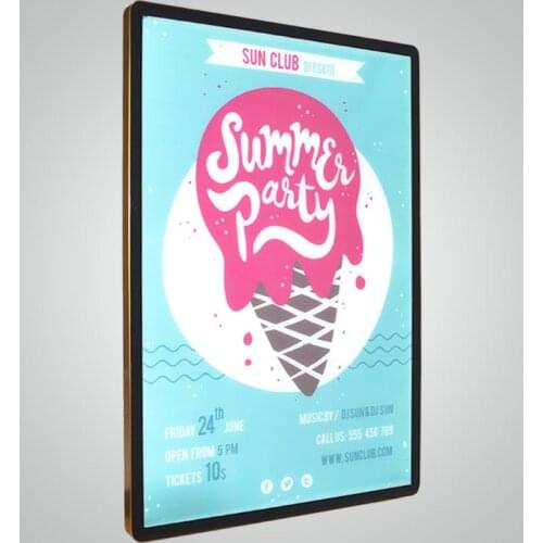 Slim frame light box led light poster advertising light box