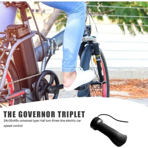 E-Bike Speed Handlebar 12v/24v/36v/48v Universal Black Electric Scooter E-Bike Throttle Grip