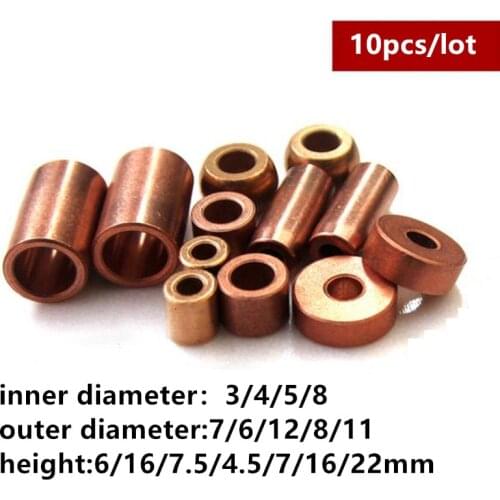 High Precision Copper Sleeve Guide Sleeve Copper Base Powder Metallurgic Oil Bushing Oil Bearing