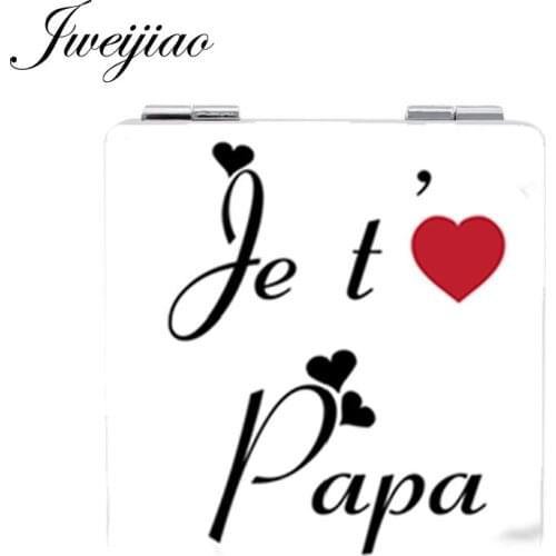 Youhaken to my charming dad gift Portable mirror SUPER PAPA have a yery leather pocket mirror Square espejo PP40