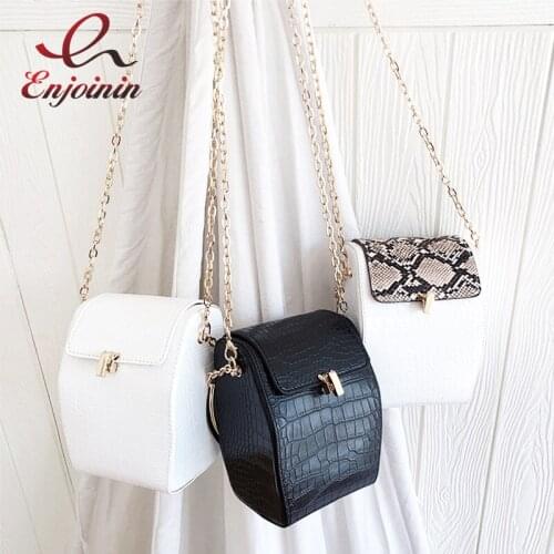 Stone Texture Stitching Snake Pattern Women Saddle Bag Purses and Handbags Casual Totes Crossbody Chain Bag Ladies Shoulder Bag