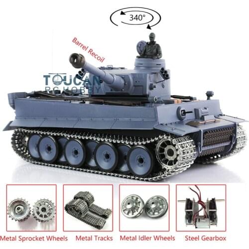 1/16 Heng Long 7.0 Metal German Tiger I 3818 Barrel Recoil RC Tank TH17240-SMT4