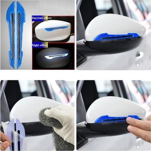 1Pair Car Reflective Stickers Warning Strip Tape Traceless Protective Styling Sticker For Mazda 2 3 5 6 CX5 CX7 CX9 Atenza Axela