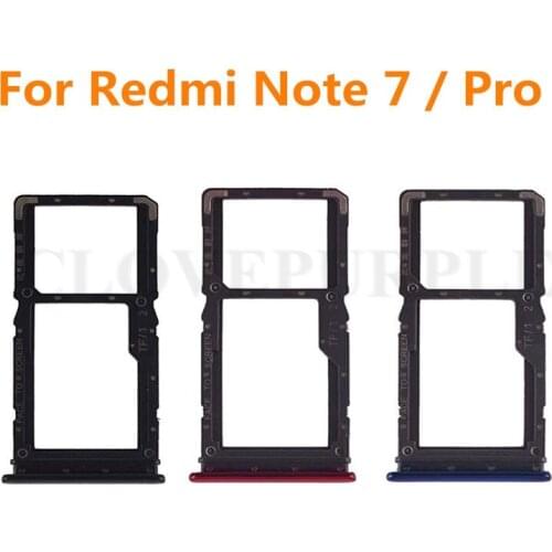 10PCS/lot For Xiaomi Redmi note 7 Pro Note7 Micro SIM Card Tray Holder Micro SD Card Slot Holder Adapter