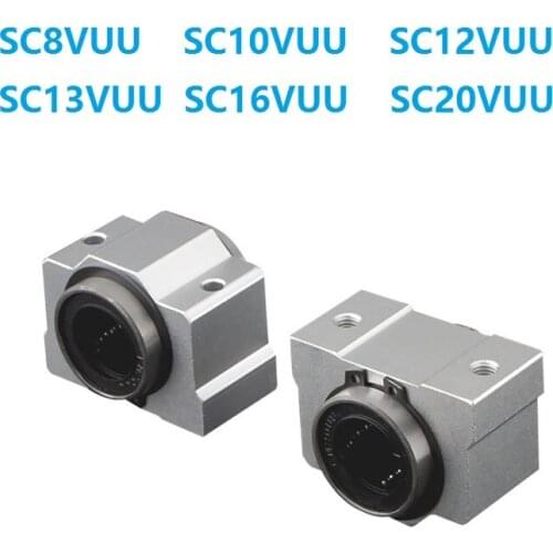 10pcs/lot SC8VUU SC10VUU SC12VUU SC13VUU SC16VUU SC20VUU linear case unit linear Bearing Slide Blocks cnc router