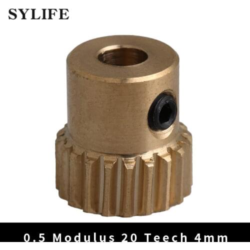 12x11x4mm Yellow Brass 0.5 Modulus 4mm Hole Dia 20 Teeth Worm Gear Wheel Industrail Accessory for Gear Box Shaft Driving