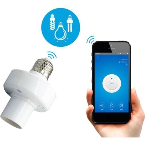 AC100-250V E27 LED Wifi Light Bulb Smart APP Holder Base Socket Remote Control By IOS Android Support Dropshipping