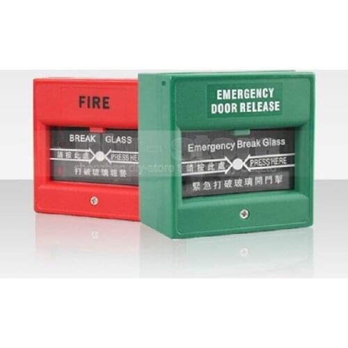 DIYSECUR 2pcs/lot Emergency Switch Exit Button Door Release Glass Break Alarm Button For Access Control System