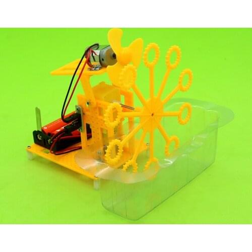 DIY Science and technology small production steam education create a passenger hand-assembled model bubble machine childrens sm