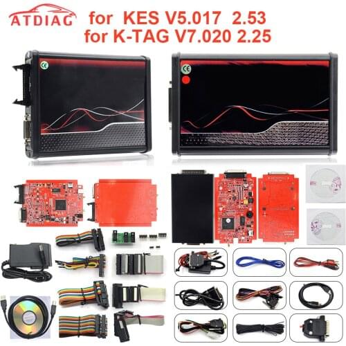 FOR KESS V2.53 5.017 for KESS V5.017Version NEW 4LED Red PCB KTAG 7.020 SW2.23 v2.25 Fully Protocols No Token Limited