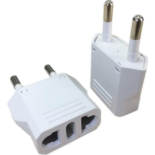 2pcs EU KR Travel Adapter Japan American US To EU Euro European Electric Plug Adapter Power Charger Socket AC Converter Outlet