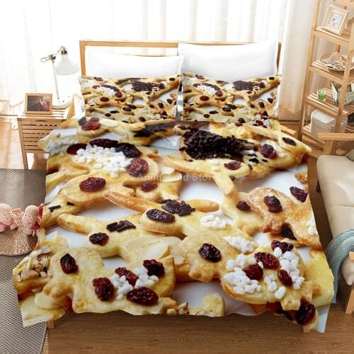 Food Biscuits Cookie Duvet Cover Sets Comforter Bedding Set Pillowcase Modern Home Decor Single Queen King Size Dropship