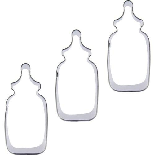 Feeding Bottle shape 3 piece cookie cutting molds, baking tools, cake decorating soft candy tools