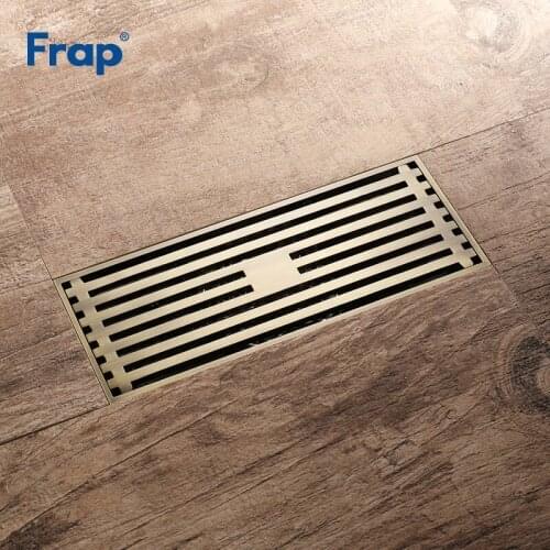 Frap High Quality Floor Drain 20*8.2 cm Euro Antique Brass Floor Drains Cover Shower Waste Drainer Bath Accessories Y38072