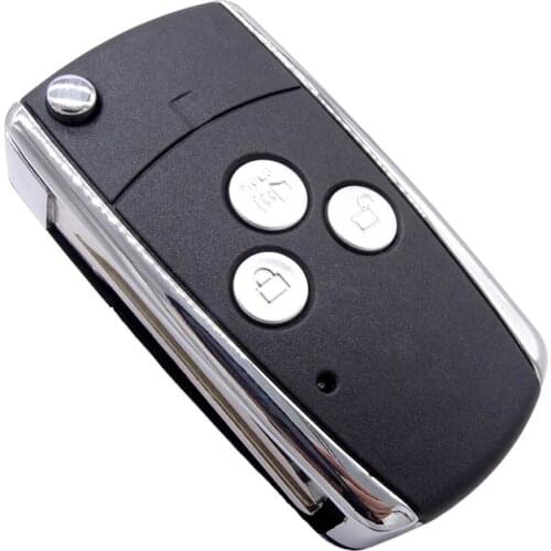 JIUWAN 1pc New 3 Button Replacement Remote Car Key Shell Flip Folding Car Key Case for Toyota Camry/Corolla/RAV4/Venza/Yaris