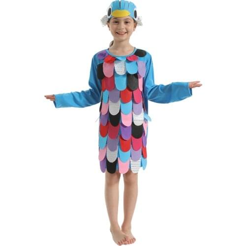 Snailify Girls Rainbow Fish Costume Fancy Dress For Halloween Costume Kids Cute Animal Cosplay For Purim Party Carnival