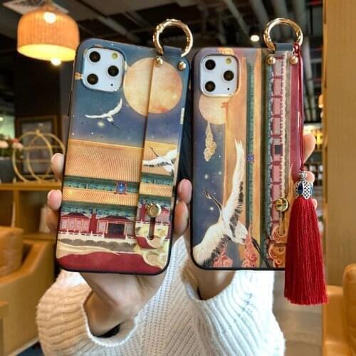 Beauty Wristband Bracket Case for Xiaomi Redmi Note 7 8 9 Pro 8T 7A 8A Mi 10 9 8 Lite 9T CC9 CC9e Tassel Cases Soft Back Covers