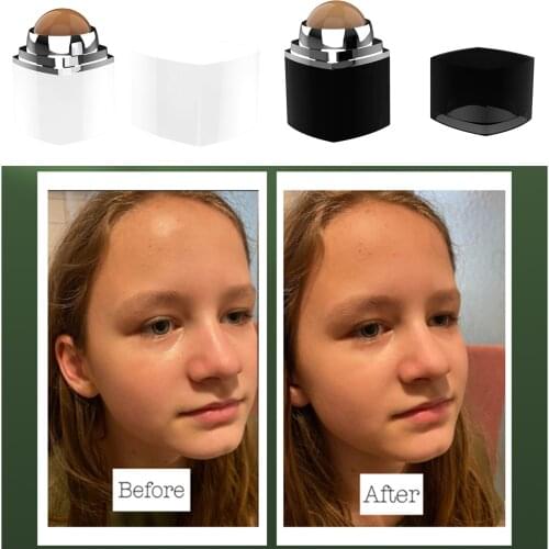 Facial Oil Absorbing Volcanic Roller Reusable Oil Removing Pore Cleansing Skincare Tool for at-Home