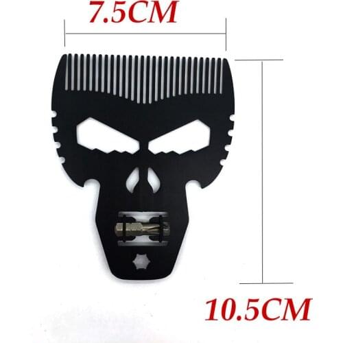 Multi Stainless Steel Beard Shaping Tool Beard Comb Sex Man Gentleman Beard Trim Template Hair Cut modelling tools Beard Brush