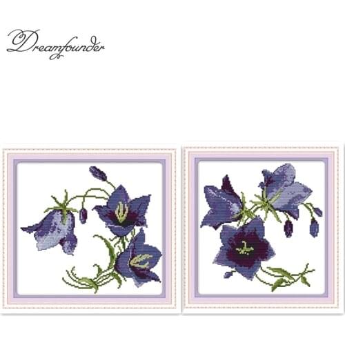 Summer lily of the valley cross stitch kit aida 14ct 11ct count print canvas stitches embroidery DIY handmade needlework