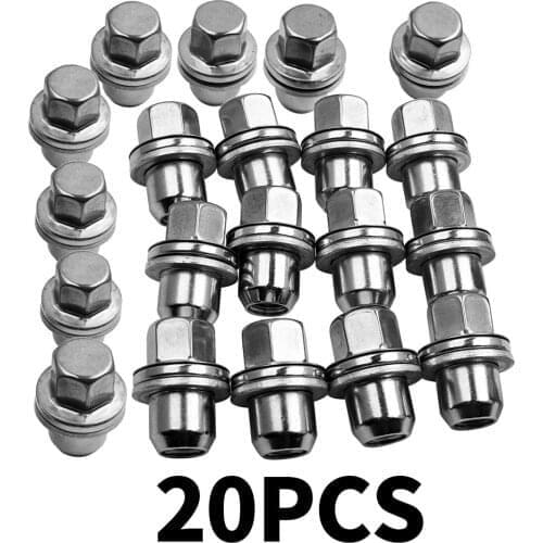 Pack of 20pcs Alloy Wheel Lug Nuts Set LR068126 22MM M14*1.5 for Range Rover Rangerover Sport L322 for Land Rover Discovery 3 4