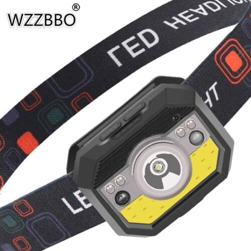 XPE+COB LED Head-mounted Sensor Headlight USB Rechargeable Night Fishing Outdoor High-brightness Long-shot Headlight