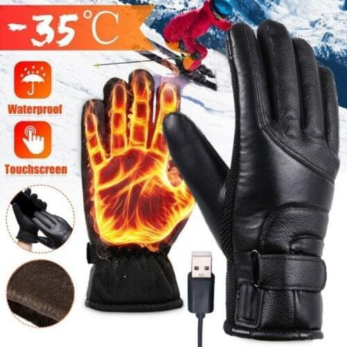 Electric Heating Gloves Winter Motorcycle Riding Warm Gloves USB High Heat Constant Temperature Thermal Heating Gloves Drop Ship