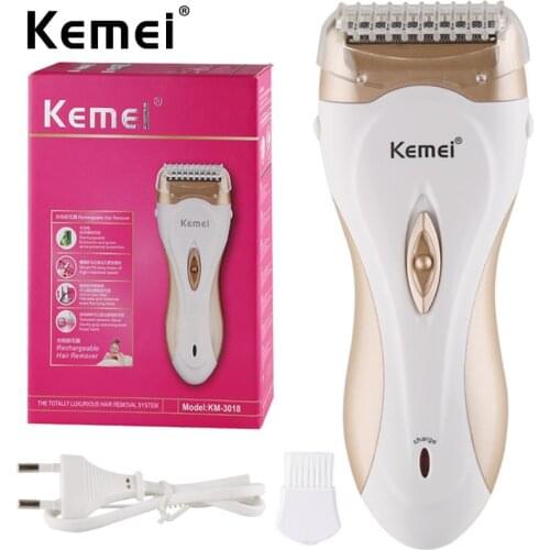 Rechargeable Electric Women Shaver Epilator Shaving Hair Removal Scraping Female Body Depilation Machine Depilator KM-3518
