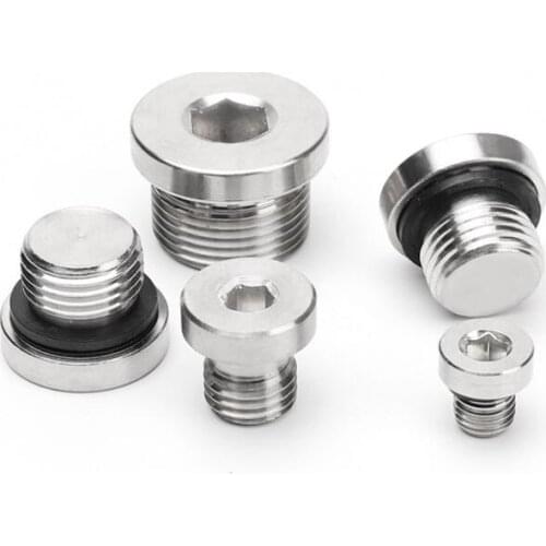 1/8"-2" ED hollow hex flange plugs 304 stainless steel pipe fittings large set screw tube male bolt Qty 1