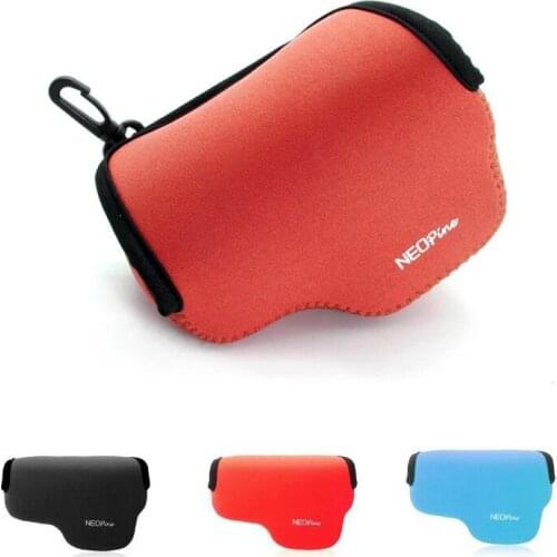 Portable Neoprene camera bag case for Leica D-Lux Typ 109 camera pouch protective cover soft inner bag with Carabiner