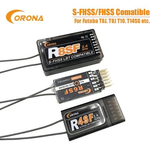 Corona 2.4GHz R4SF R6SF R8SF C4SF-HV S-FHSS/FHSS Compatible Receiver For FUTABA S-FHSS T6 14SG