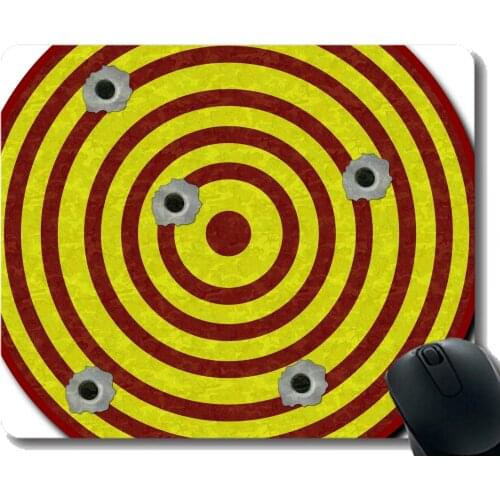 Anti-slip Mouse Pad Mat,Target butt shot put gun bullet bullet hole Mousepad