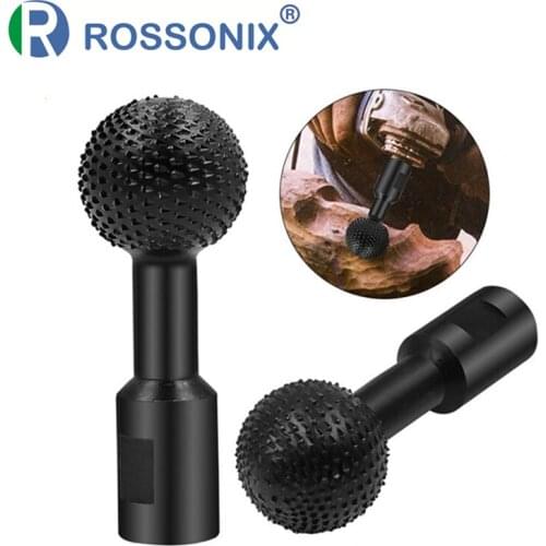 10MM 14MM Ball Gouge Spherical Spindles Shaped Wood Gouge Power Carving Attachment for Angle Grinder Wooden Groove Abrasive Tool