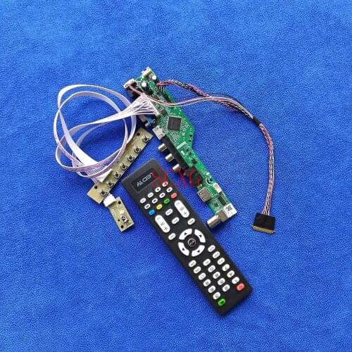 Signal analog HDMI-compatible USB AV VGA Kit 40 Pin LVDS 1366*768 Fit B133XW03/B133XW04/B133XW07 LCD/LED Screen controller board