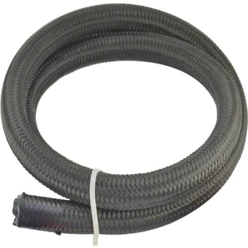 SPEEDWOW 1M AN Racing Hose Nylon-Stainless Steel Hose Fuel Line AN4 AN6 AN8 AN10 AN12 Oil Cooler Hose Black Engine Accessories