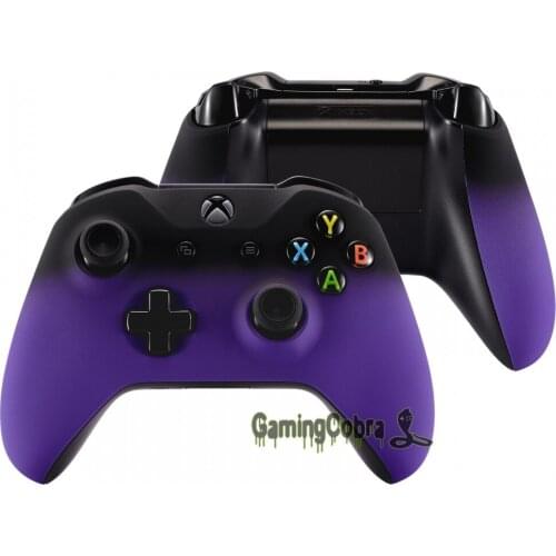 EXtremeRate Soft Touch Purple Upper Housing Shell with Side Rails Panel Replacement Part for Xbox One S / One X Controller