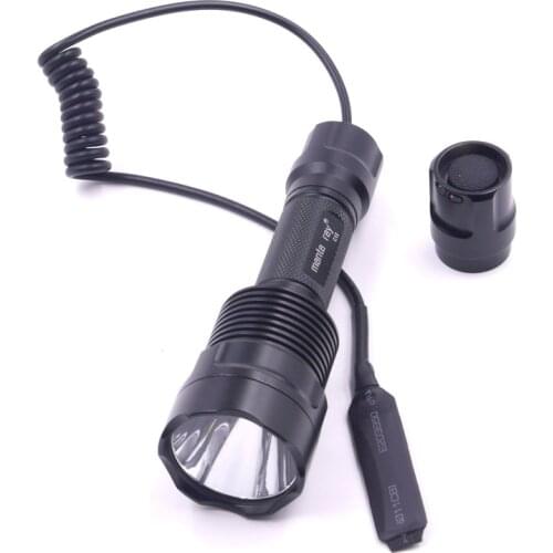 Single Mode(On/Off) C12 Cree XP-L V5 1A 6000k~6500k LED Hunting Flashlight Torch 1000 Lumens for Hunting + 1pcs Remote Switch
