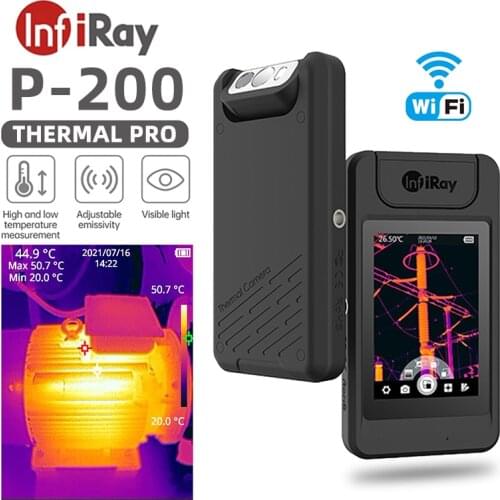 InfiRay Thermal Camera P200 WiFi for Detect Water Pipe Floor Heating Circuits and Devices Detect Building Heating or HVAC