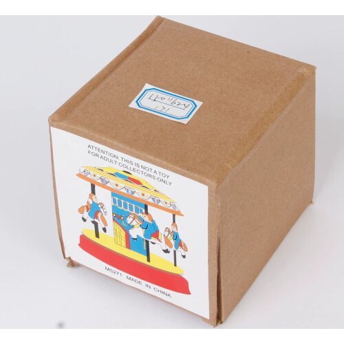 Vintage Fairground Carousel Model Merry Go Round Tin Toy Collectible Gift