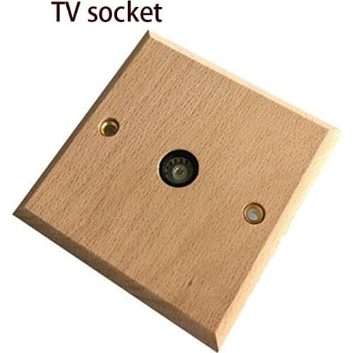 High quality 86 type Nordic minimalist style, solid wood panel, brass lever, socket